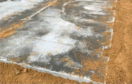 Укладка дорожных плит для площадки под автомобиль в Марфино Дмитровского района