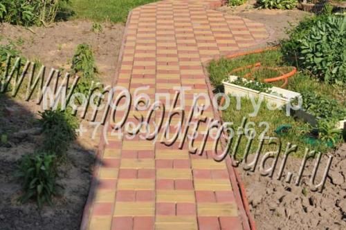 Укладка тротуарной плитки в деревне Сабурово - слайд 7
