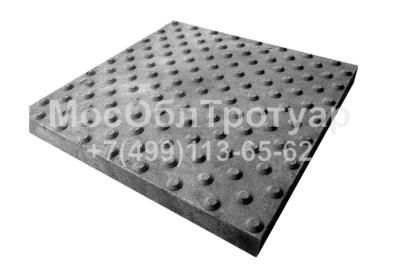 Бетонная Тактильная плитка конусообразный риф 300х300х30 - слайд 1