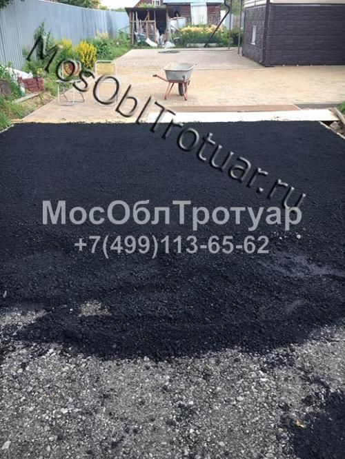 Укладка горячего асфальта и тротуарной брусчатки в Беляниново - слайд 1