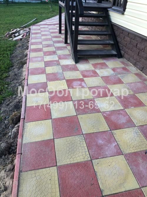 Укладка тротуарной плитки в городе Истра, деревня Красная Горка - слайд 2