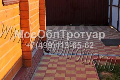 Укладка тротуарной плитки в деревне Сабурово - слайд 5